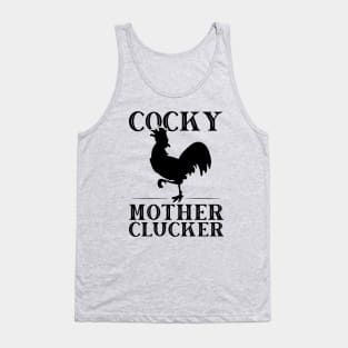 Funny Chicken Cocky Mother Clucker Vintage Rooster Tank Top